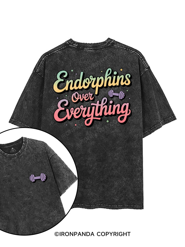 ENDORPHINS OVER EVERYTHING printed Gym Shirt