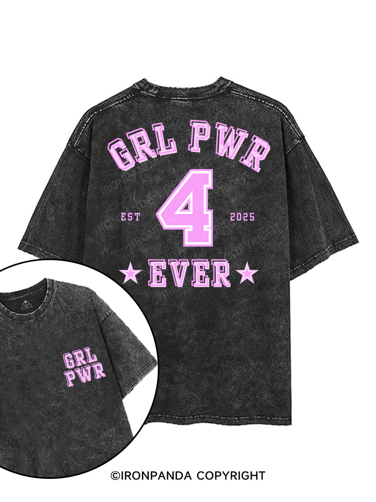 GRL PWR 4 EVER printed Gym Shirt