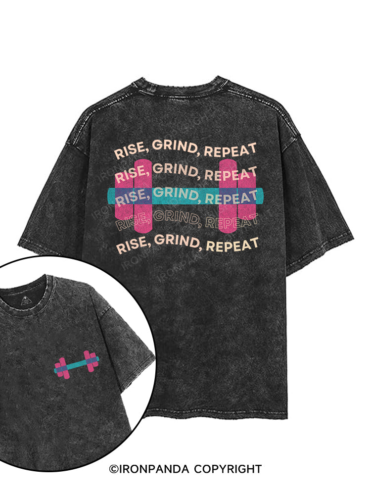 RISE, GRIND, REPEAT printed Gym Shirt