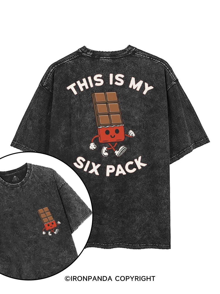THIS IS MY SIX PACK printed Gym Shirt
