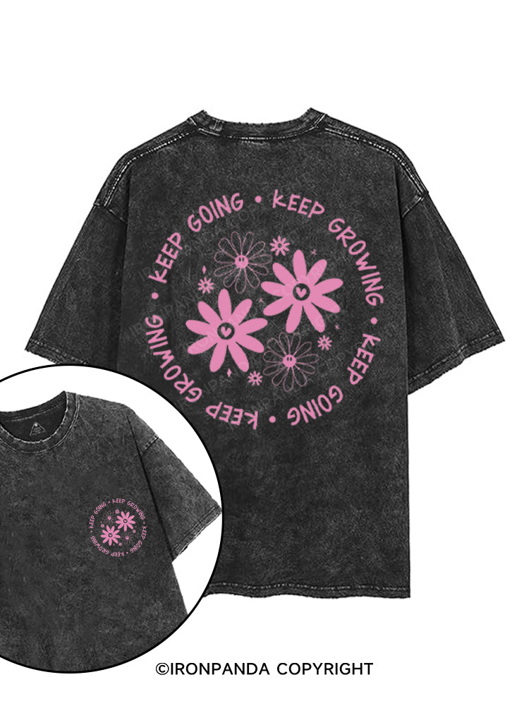 KEEP GOING KEEP GROWING printed Gym Shirt