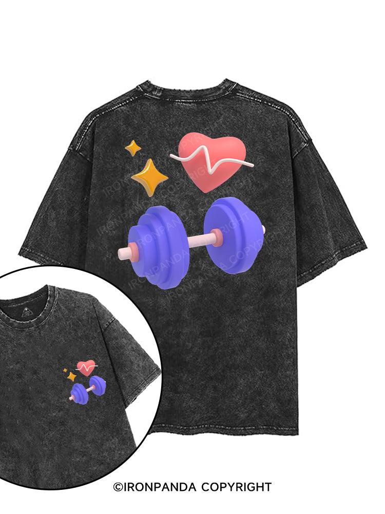 HEARTFELT GAINS printed Gym Shirt