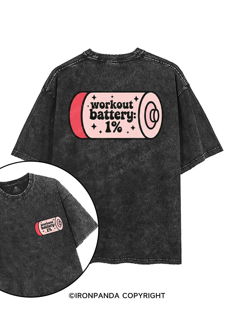 WORKOUT BATTERY 1% printed Gym Shirt