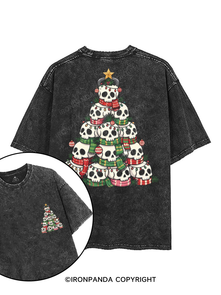 MERRY SKULL-MAS! printed Gym Shirt