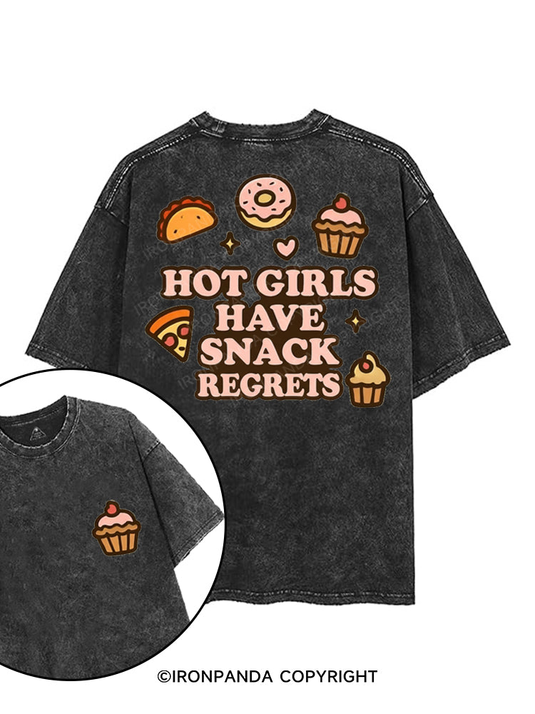 HOT GIRLS HAVE SNACK REGRETS printed Gym Shirt