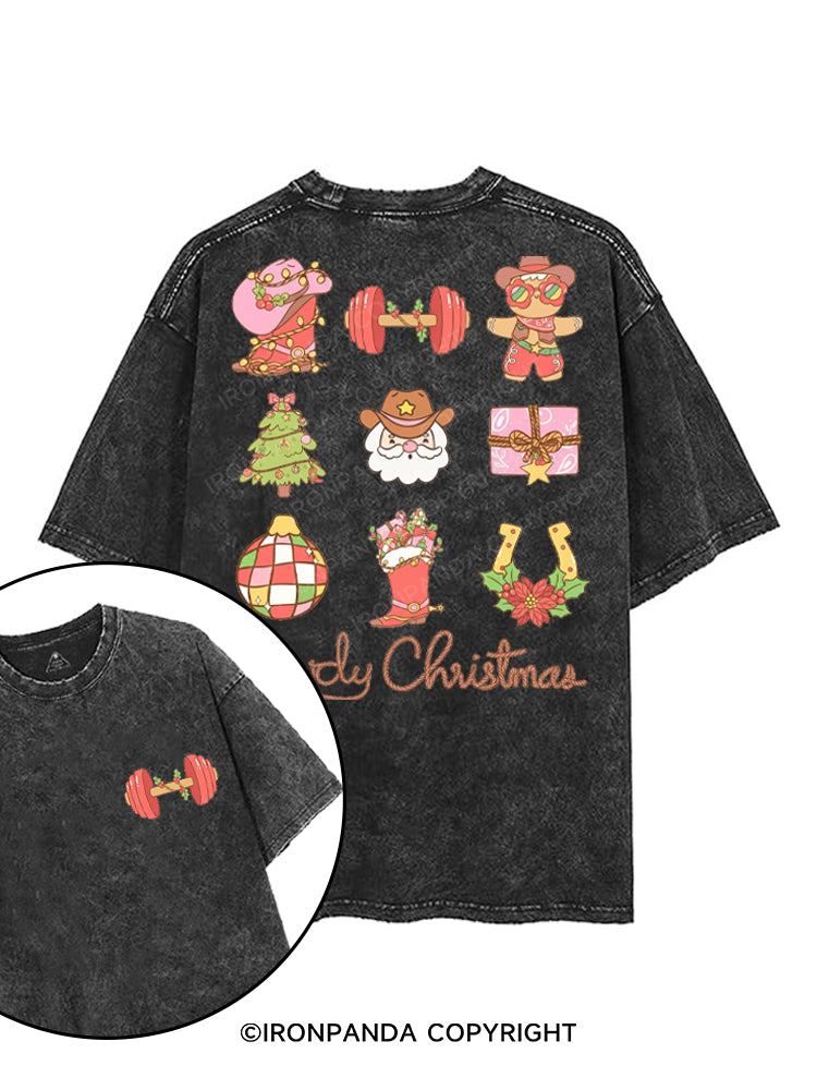 HOWDY CHRISTMAS printed Gym Shirt