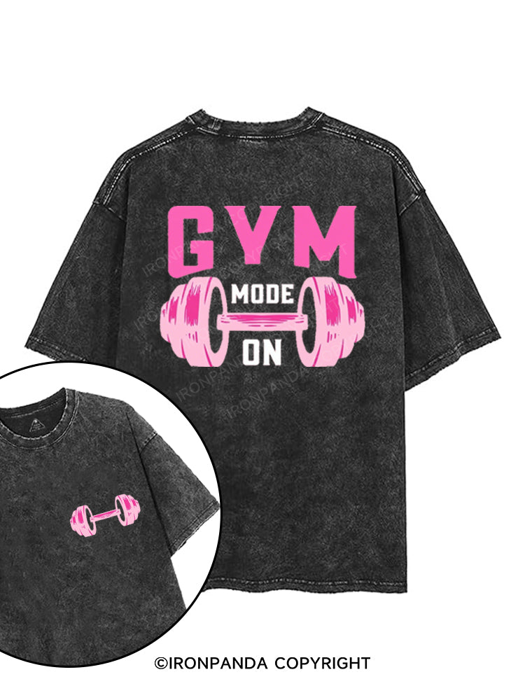GYM MODE ON printed Gym Shirt
