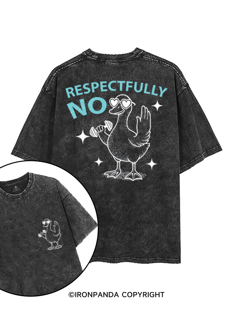 RESPECTFULLY NO printed Gym Shirt