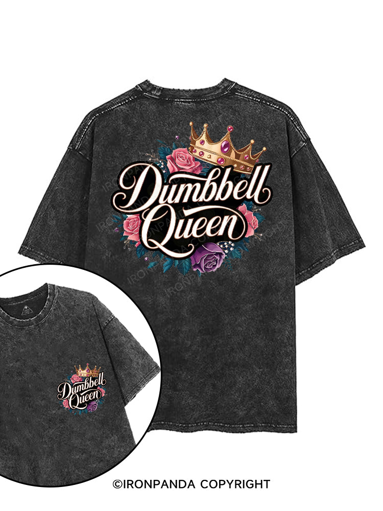 DUMBBELL QUEEN printed Gym Shirt