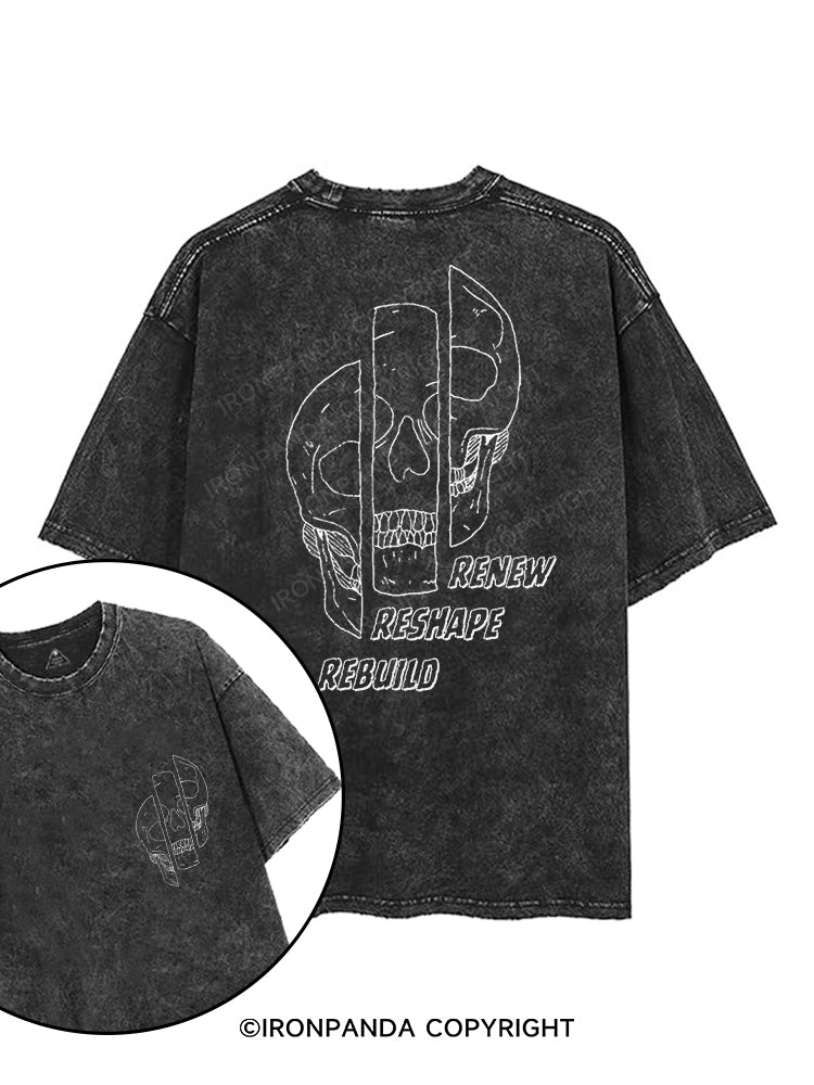 REBUILD RESHAPE RENEW printed Gym Shirt
