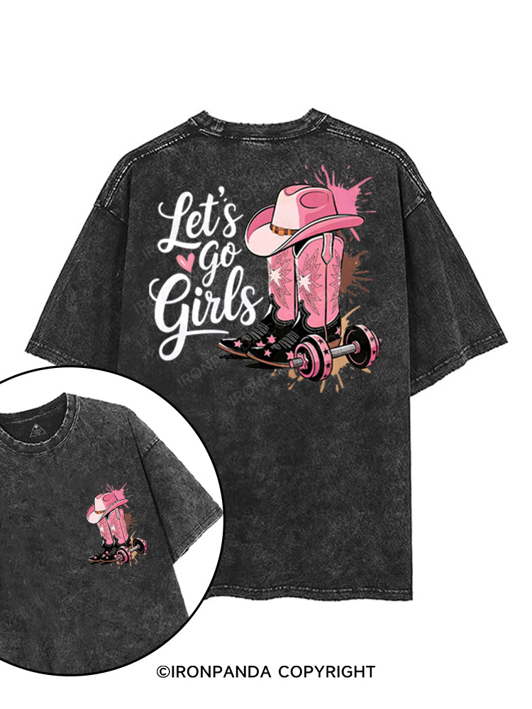 LET'S GO GIRLS printed Gym Shirt