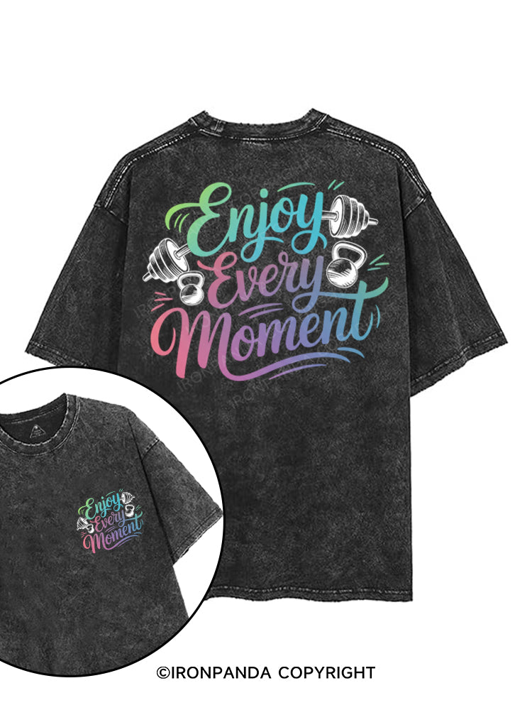 ENJOY EVERY MOMENT printed Gym Shirt