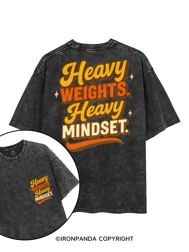 HEAVY WEIGHTS HEAVY MINDSET printed Gym Shirt