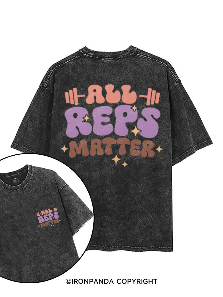 ALL REPS MATTER printed Gym Shirt