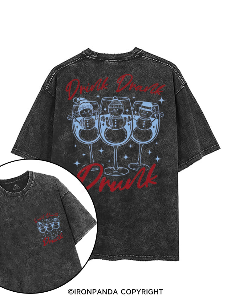 DRINK DRANK DRUNK printed Gym Shirt