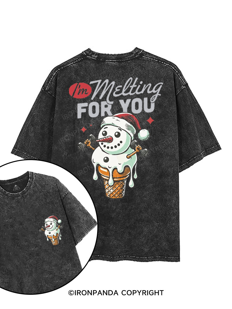 I'M MELTING FOR YOU printed Gym Shirt