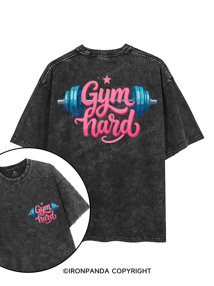 GYM HARD printed Gym Shirt