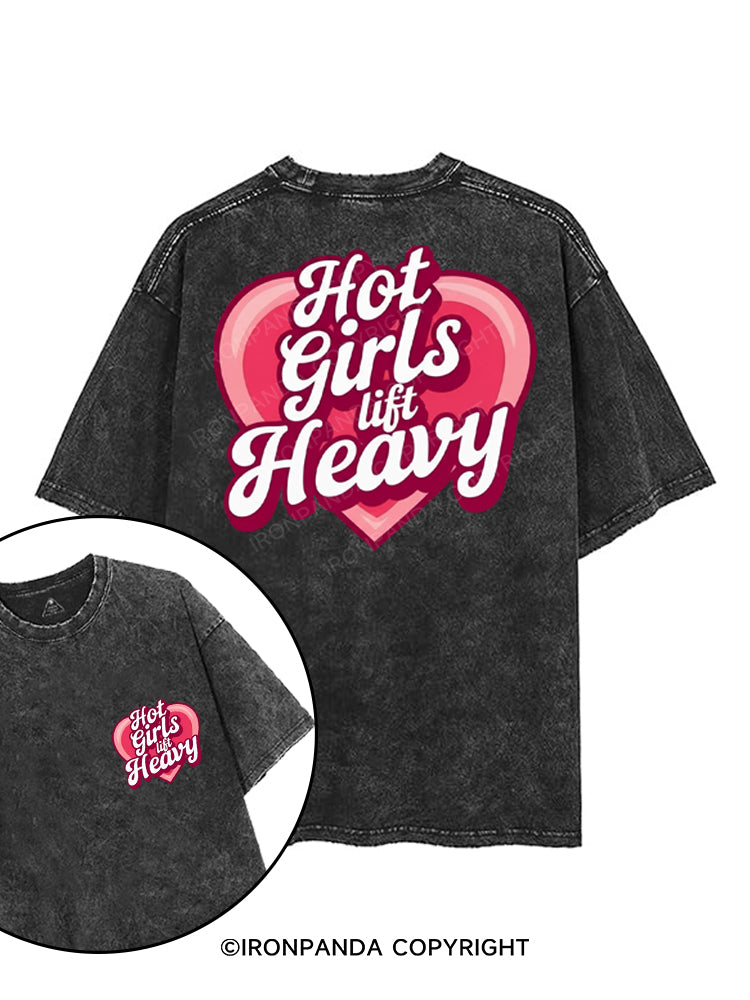 HOT GIRLS LIFT HEAVY printed Gym Shirt