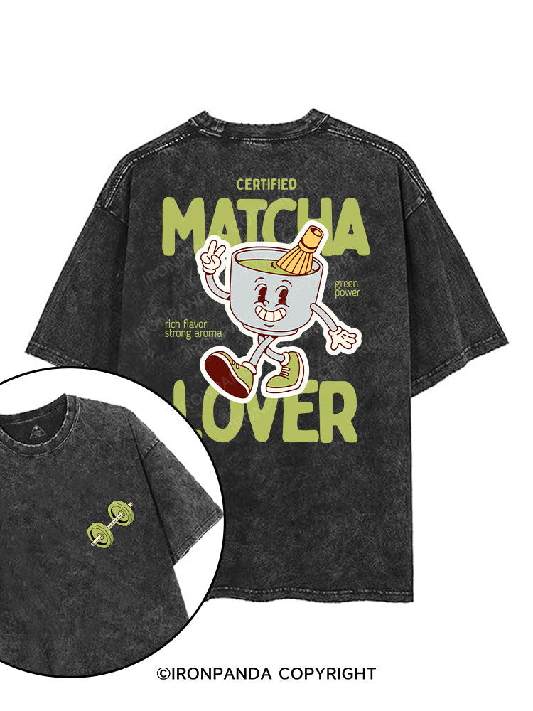 CERTIFIED MATCHA LOVER printed Gym Shirt
