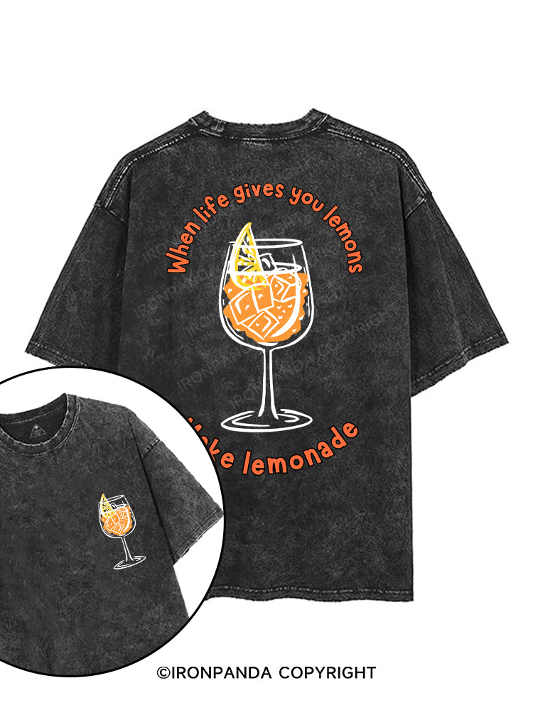 WHEN LIFE GIVES YOU LEMONS, MAKE LEMONADE printed Gym Shirt
