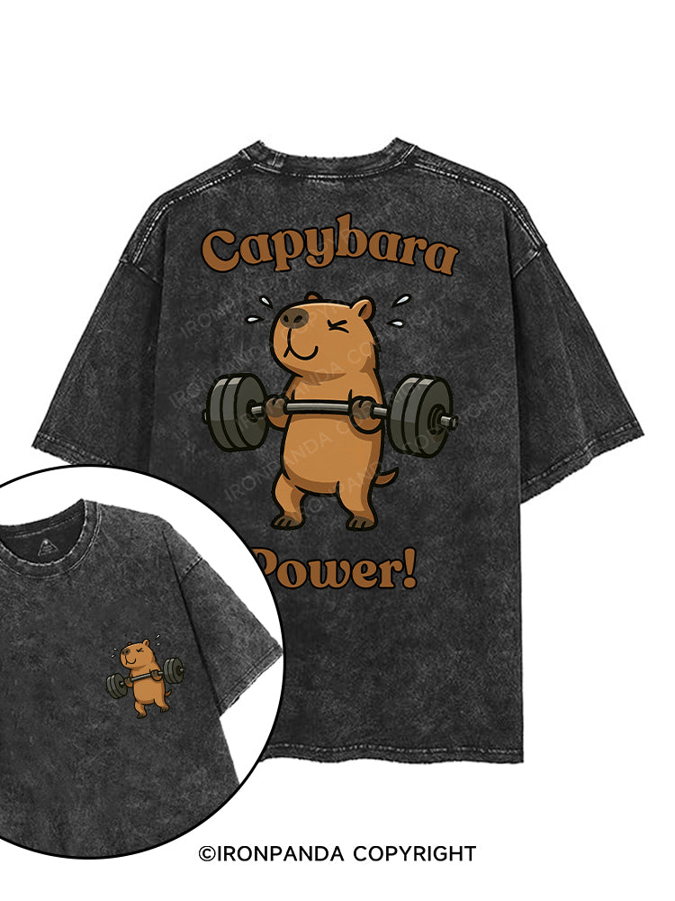 CAPYBARA POWER! printed Gym Shirt