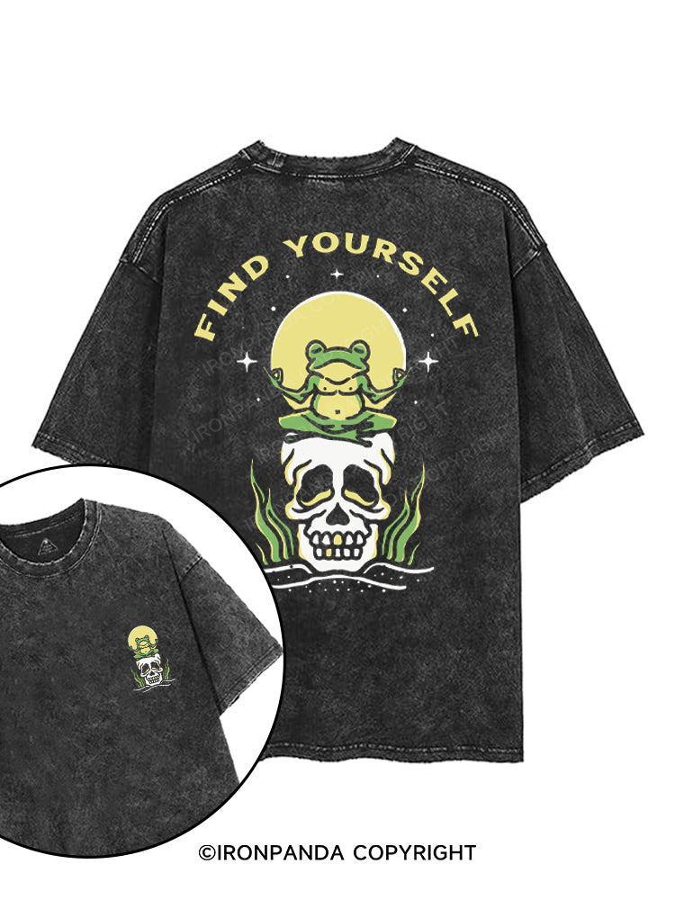 FIND YOURSELF printed Gym Shirt