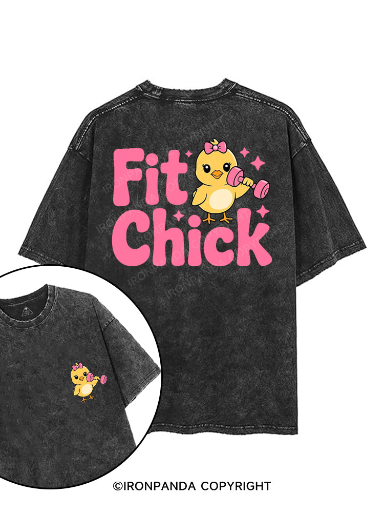 FIT CHICK printed Gym Shirt