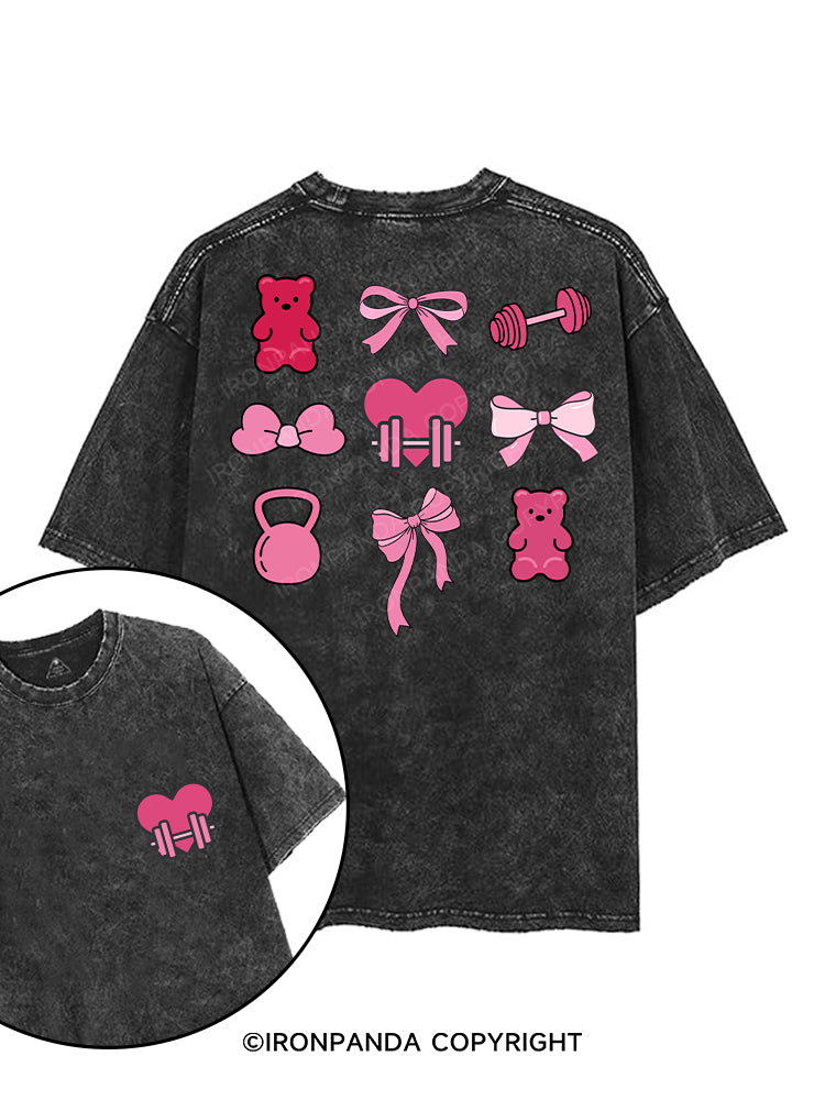 PINK POWER printed Gym Shirt