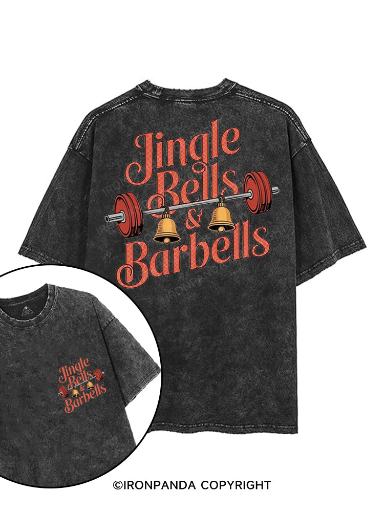 JINGLE BELLS & BARBELLS printed Gym Shirt