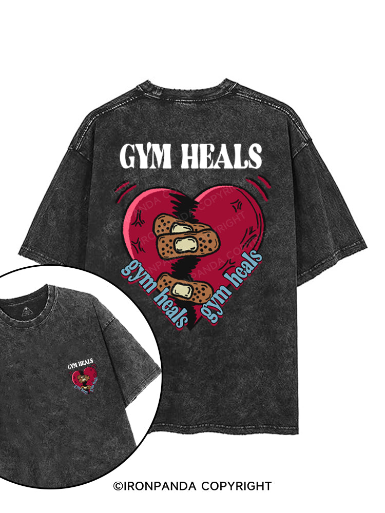 GYM HEALS printed Gym Shirt