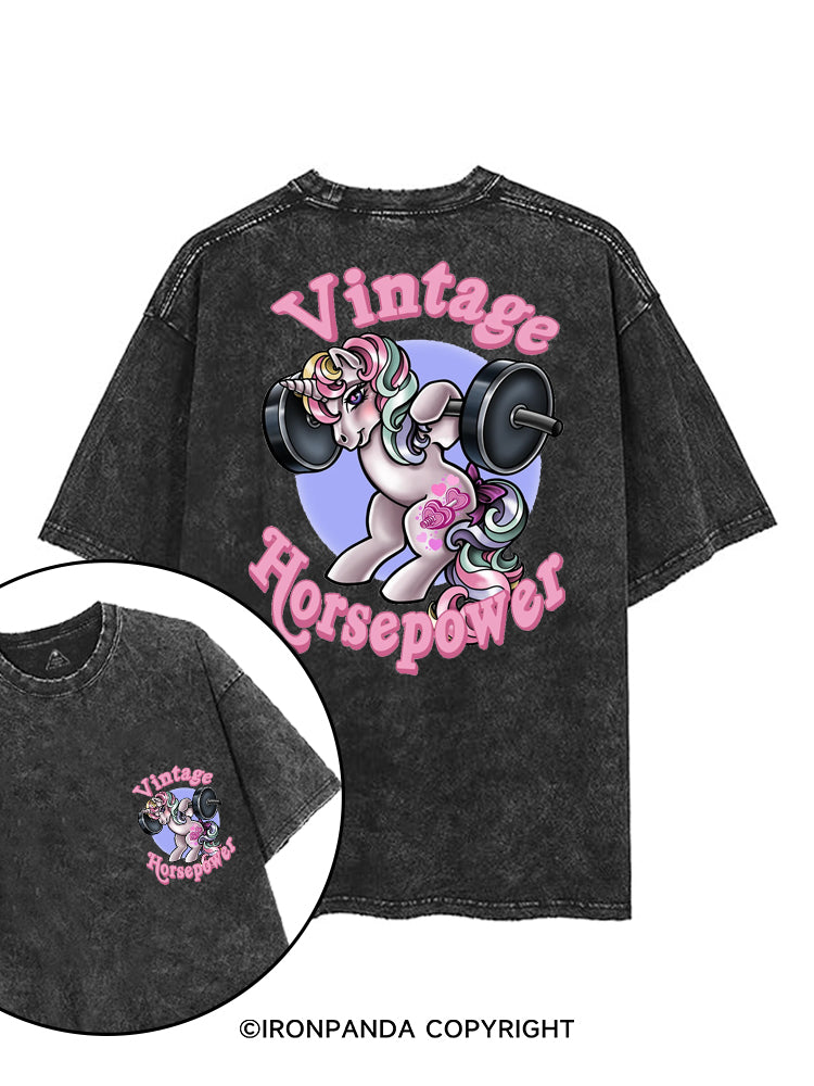 VINTAGE HORSEPOWER printed Gym Shirt