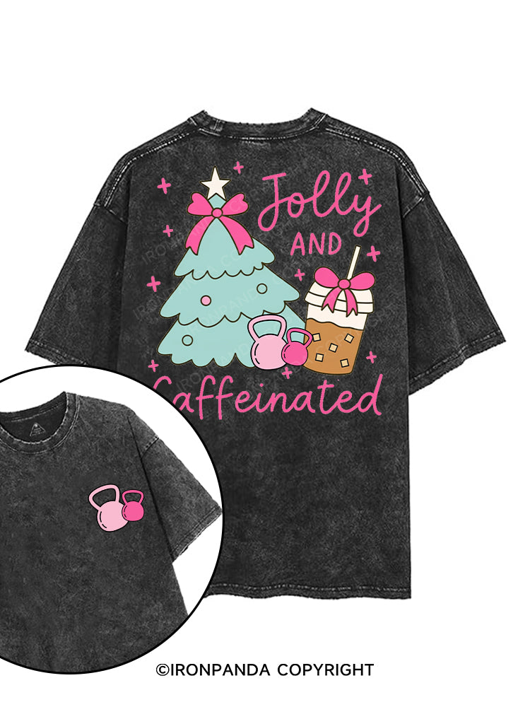 JOLLY AND CAFFEINATED printed Gym Shirt