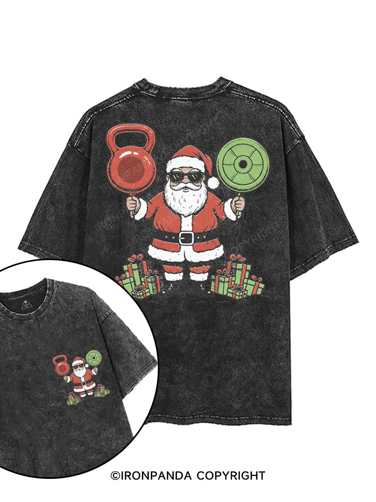 HO HO HOLD THE GAINS! printed Gym Shirt