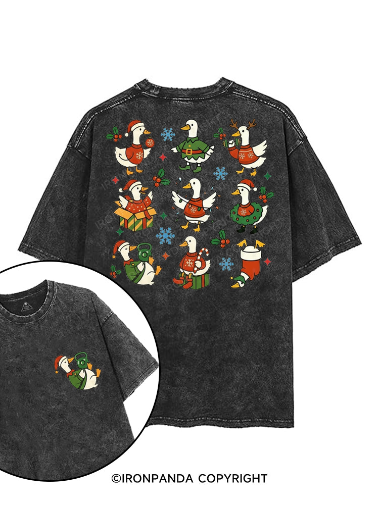 MERRY GOOSE FITNESS! printed Gym Shirt