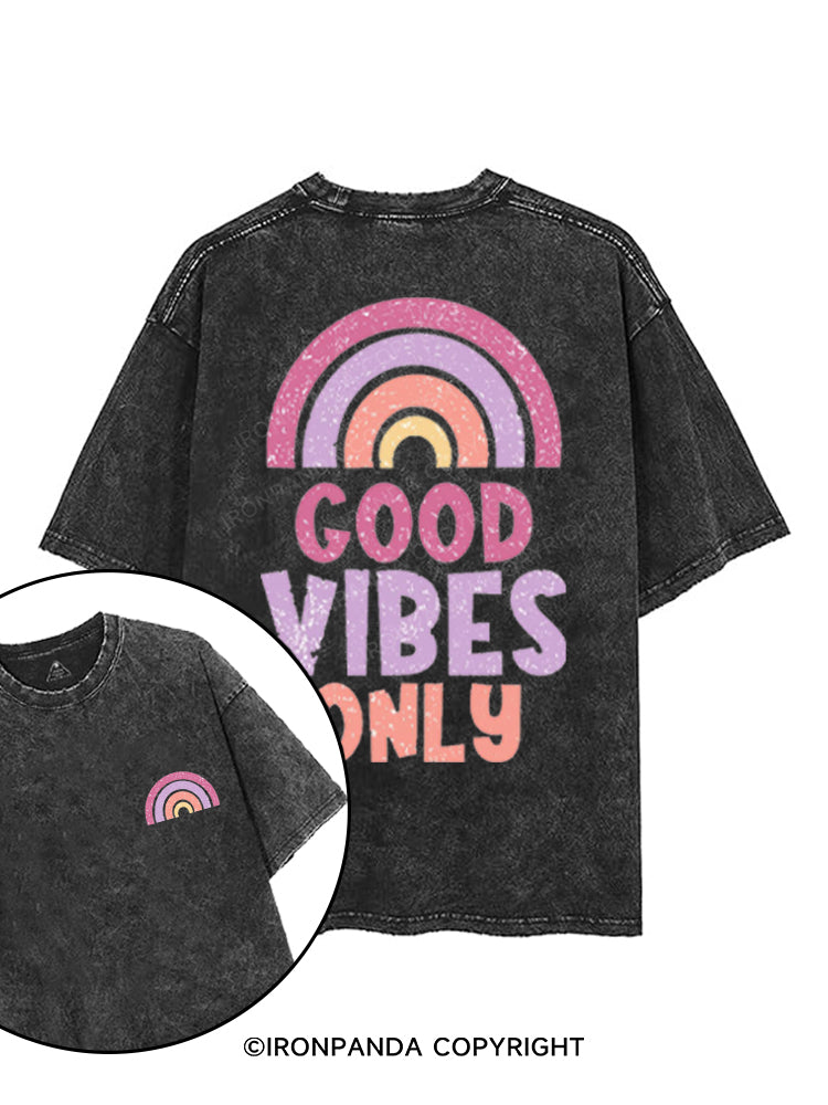 GOOD VIBES ONLY printed Gym Shirt