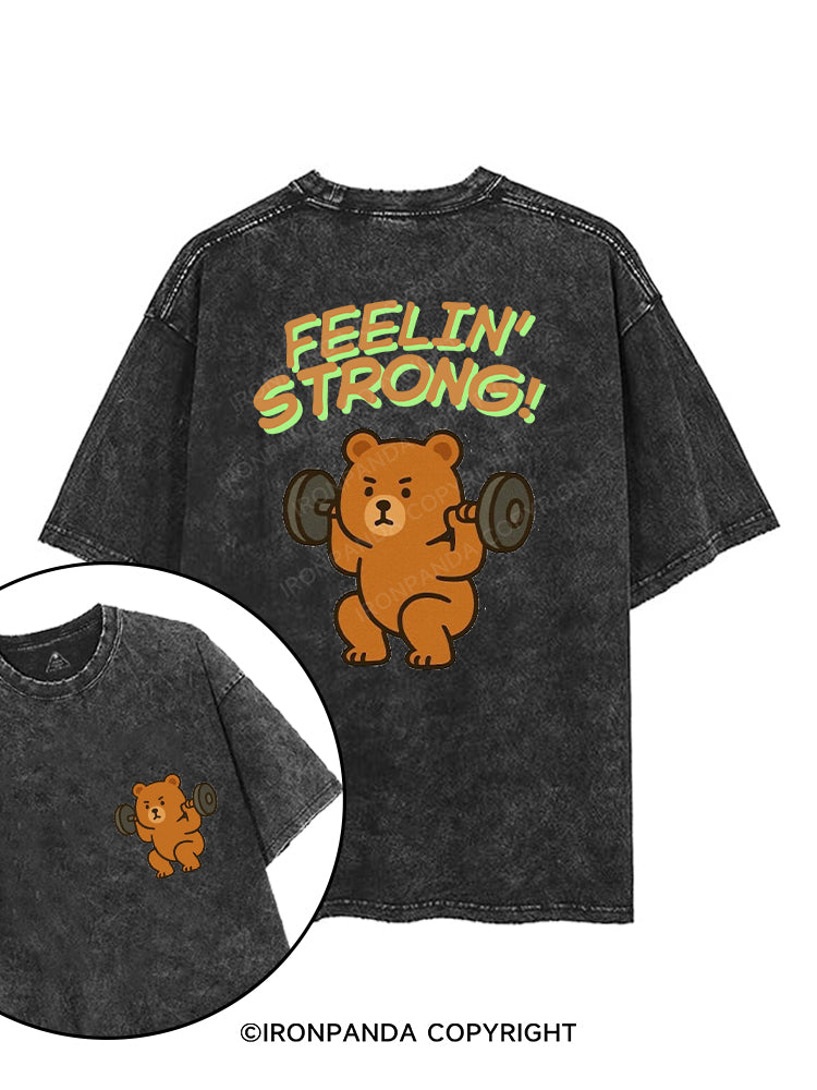 FEELIN' STRONG! printed Gym Shirt