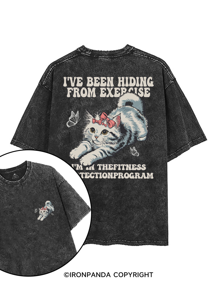 I'VE BEEN HIDING FROM EXERCISE printed Gym Shirt