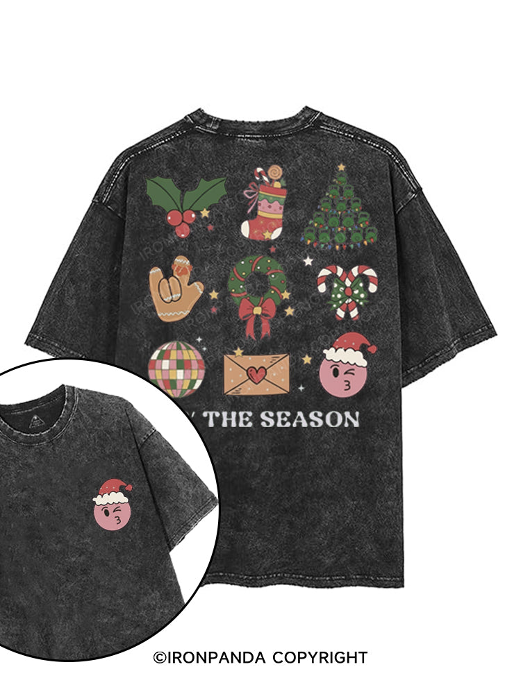 TIS' THE SEASON printed Gym Shirt