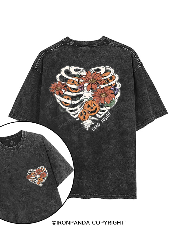 DEAD INSIDE printed Gym Shirt
