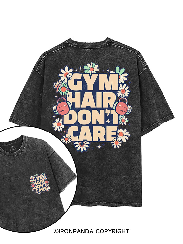 GYM HAIR DON'T CARE printed Gym Shirt