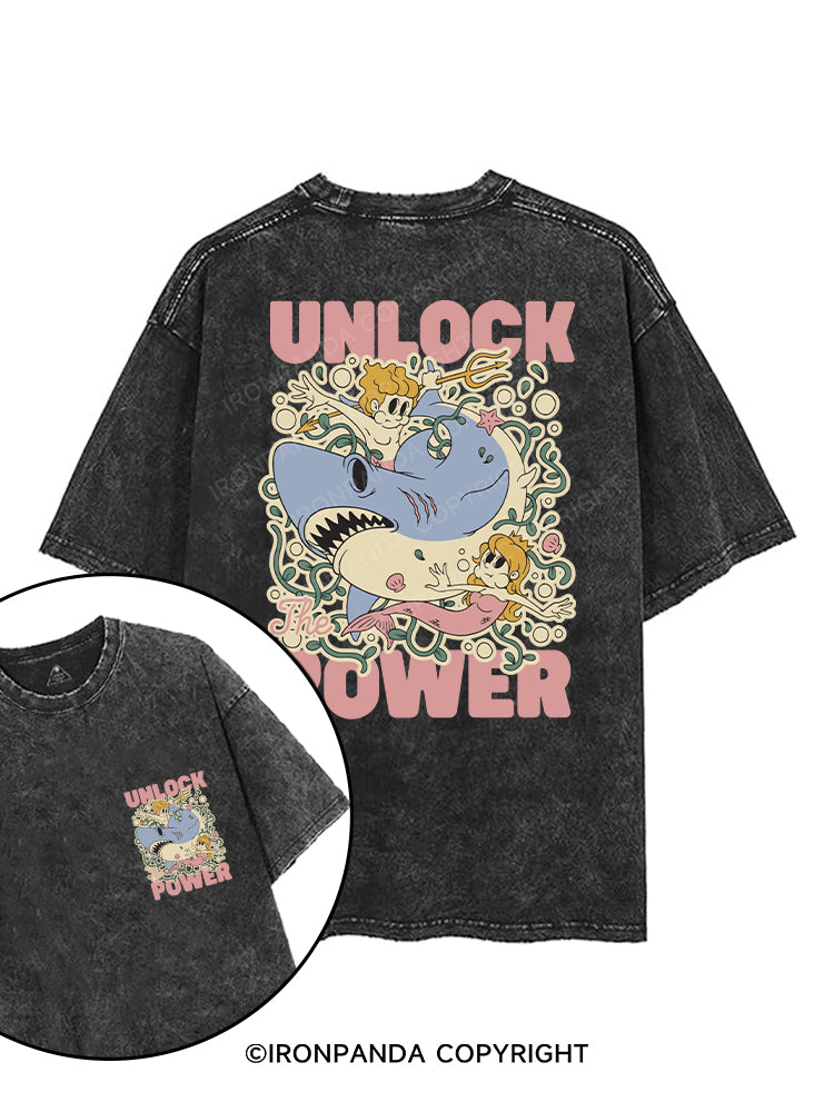 UNLOCK THE POWER printed Gym Shirt