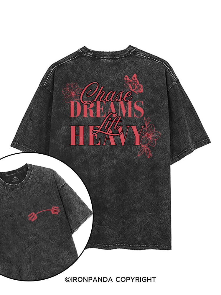 CHASE DREAMS LIFT HEAVY printed Gym Shirt