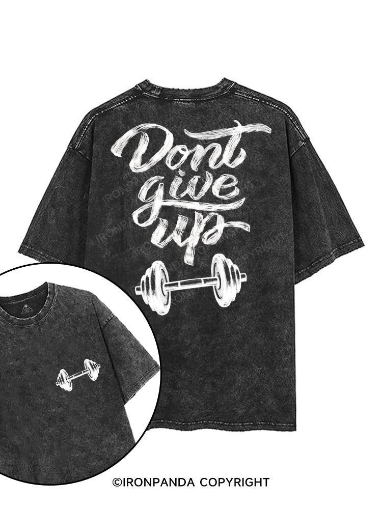 DONT GIVE UP printed Gym Shirt