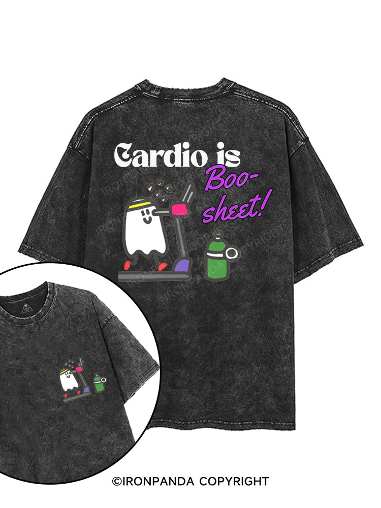 CARDIO IS BOO-SHEET! printed Gym Shirt