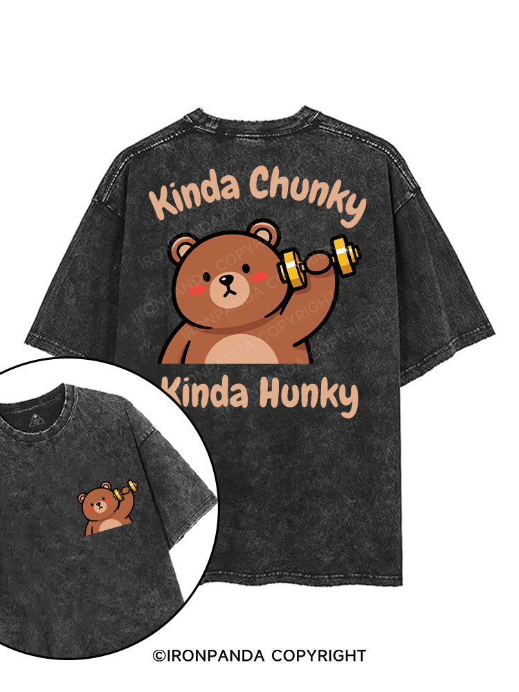 KINDA CHUNKY KINDA HUNKY printed Gym Shirt