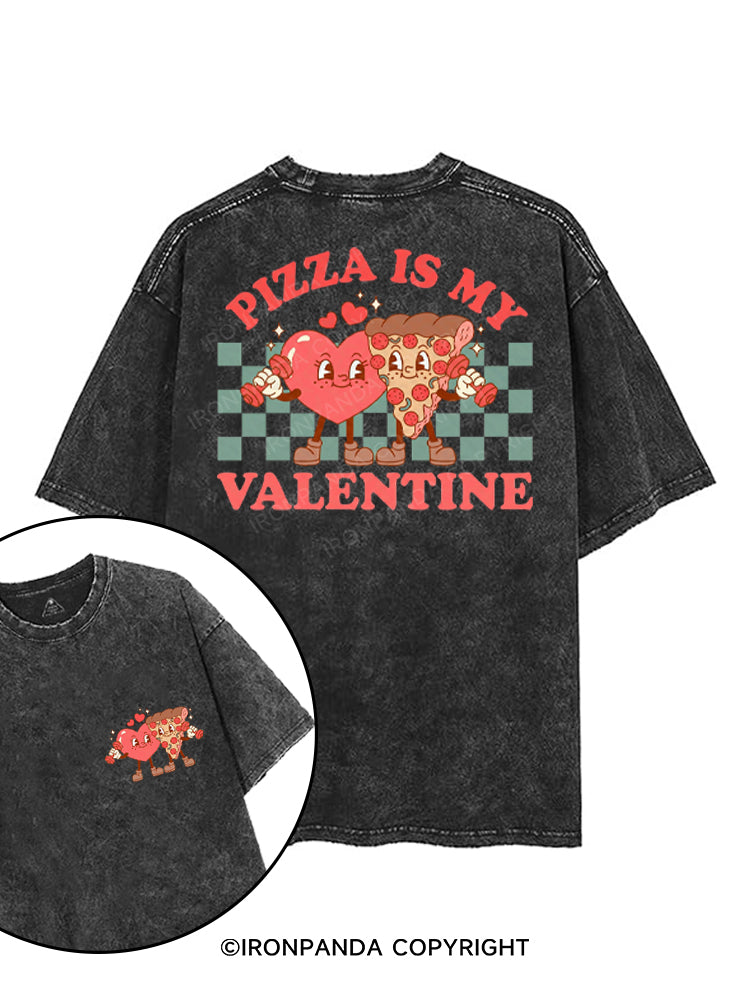 PIZZA IS MY VALENTINE printed Gym Shirt