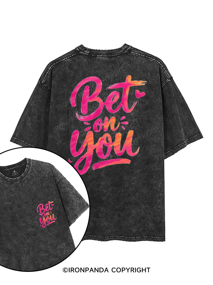 BET ON YOU printed Gym Shirt