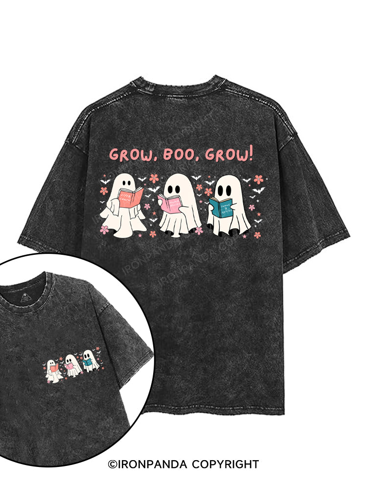 GROW, BOO, GROW! printed Gym Shirt