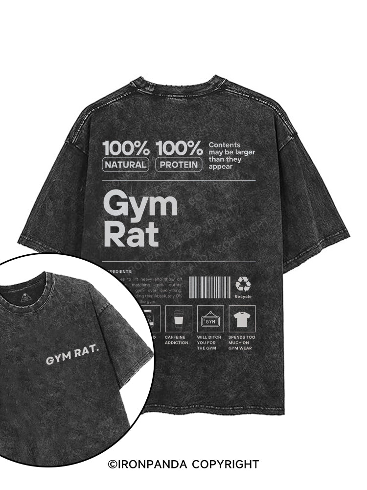 GYM RAT printed Gym Shirt
