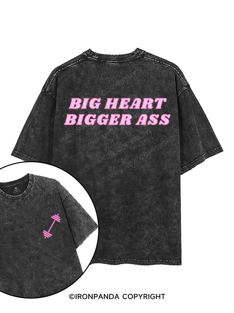 BIG HEART BIGGER ASS printed Gym Shirt